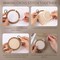 8 Pack Round Mini Embroidery Hoops 3 Inch Imitated Wood Display Frame Circle Cross Stitch Hoop Ring for Art Craft Sewing Hanging Ornaments